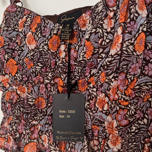 Japna Orange and Purple Floral Crop Top - Picture 9 of 9